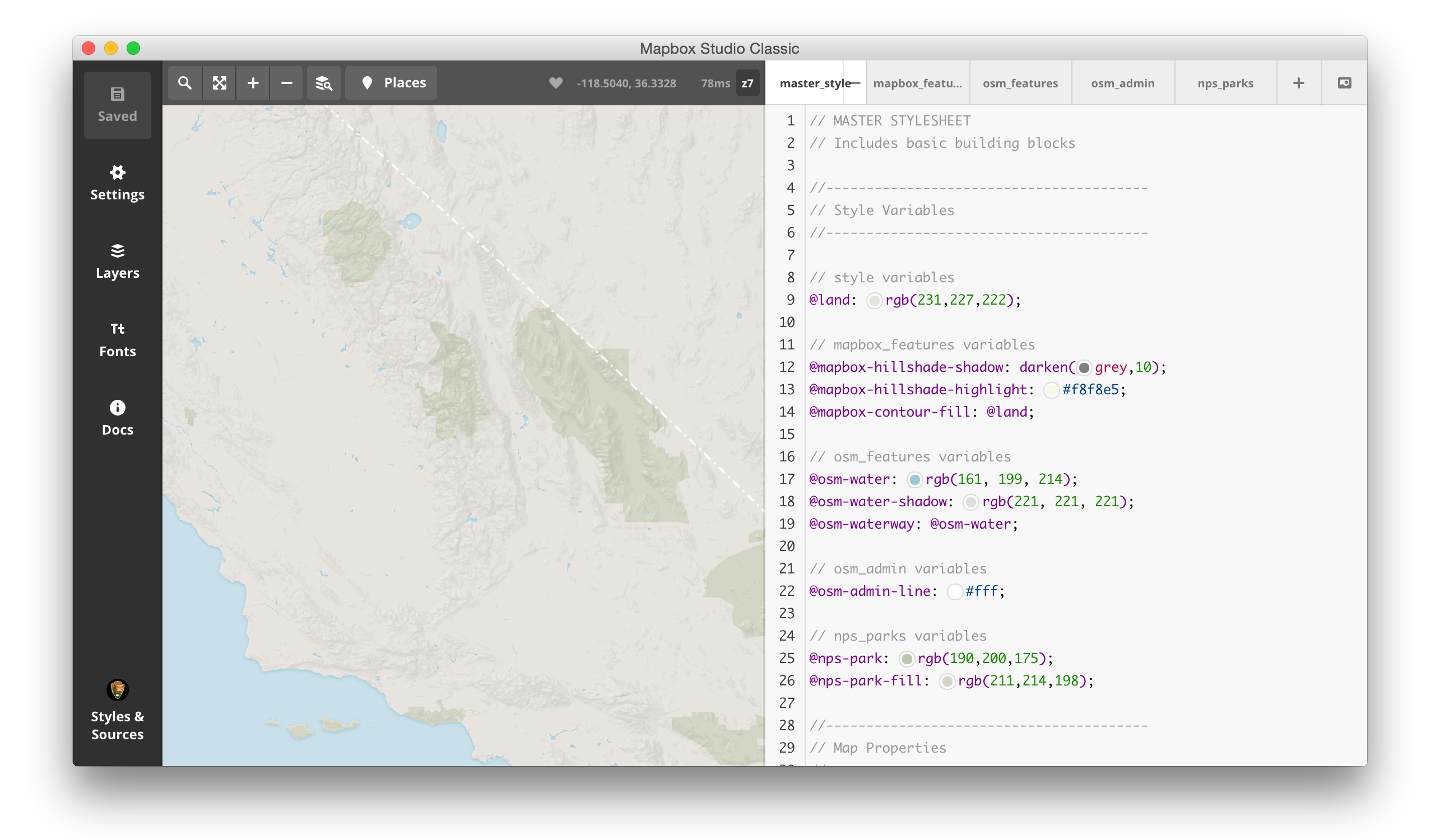 Mapbox Studio Classic